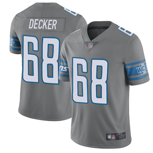 Detroit Lions Limited Steel Men Taylor Decker Jersey NFL Football #68 Rush Vapor Untouchable->detroit lions->NFL Jersey
